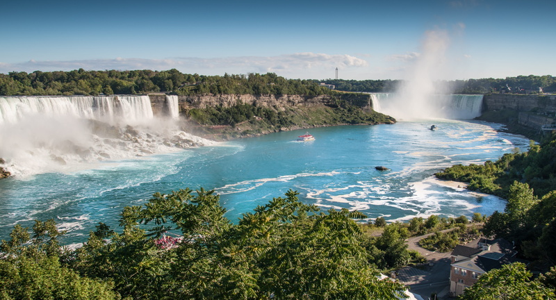 sky, no people, usa, Canada, tourism, Waterfall, power in nature, outdoors, niagara if, environment, Niagara Falls, beauty in nature, travel, body, destination