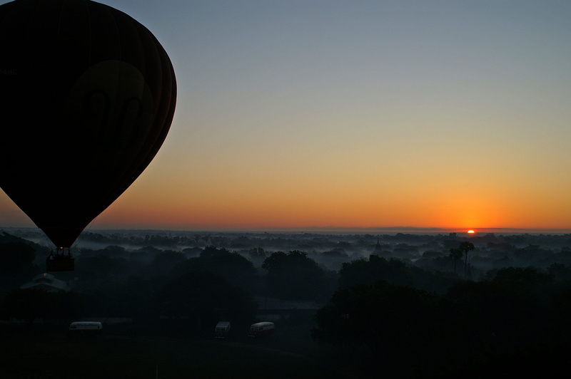 tranquility, old bagan, clear sky, tranquil scene, copy space, burma, balloon, outdoors, sun, nature, baloon, architecture, built structure, myanmar, scenics - nature