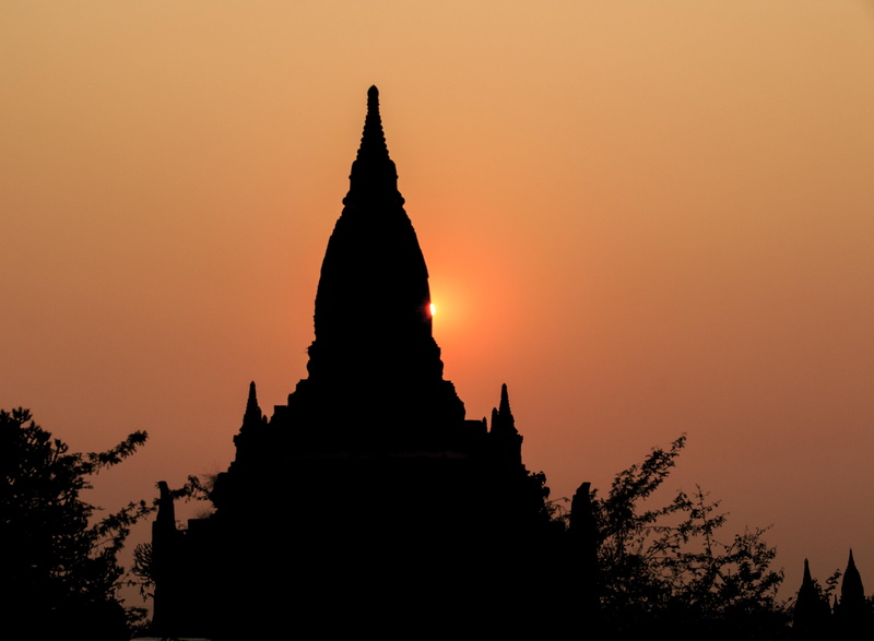 temple - Building, sunset, no people, place of worship, building, buddhism, heritage, pagoda, travel, burma, spirituality, outdoors, silhouette, bagan