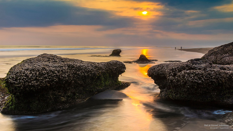 indonesia, sunset, Islands, 2K, bali