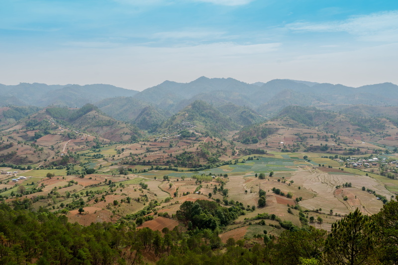 scenics - nature, outdoors, nature, myanmar (burma), tranquility, tree, idyllic, no people, environment, hill, non-urban scene, plant, mountain range, beauty in nature