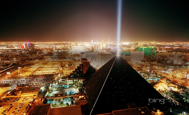 Bing, high angle view, illuminated, las, no people, travel destinations, 1080P, high, Travel, angle, city life, outdoors, sky, transportation, vegas, las vegas