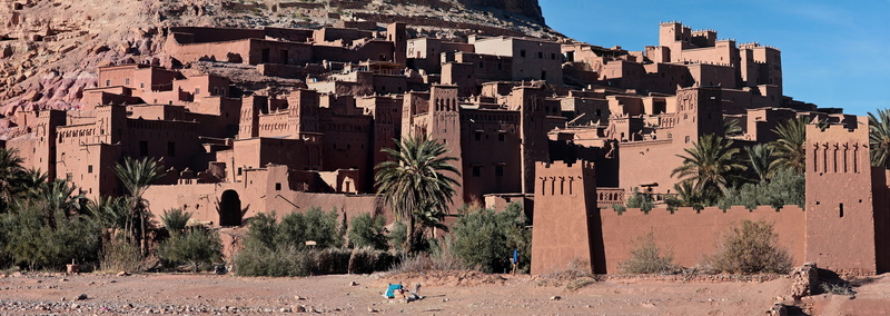 built structure, building exterior, building, kasbah, desert, incidental people, nature, ait-ben-haddou, ancient civilization, berber, morocco, land, people