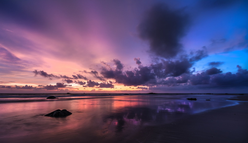 bengal, clouds, evening, 1080P, Myanmar, the Bay of Bengal coast, bay, Sunset, sky, Burma