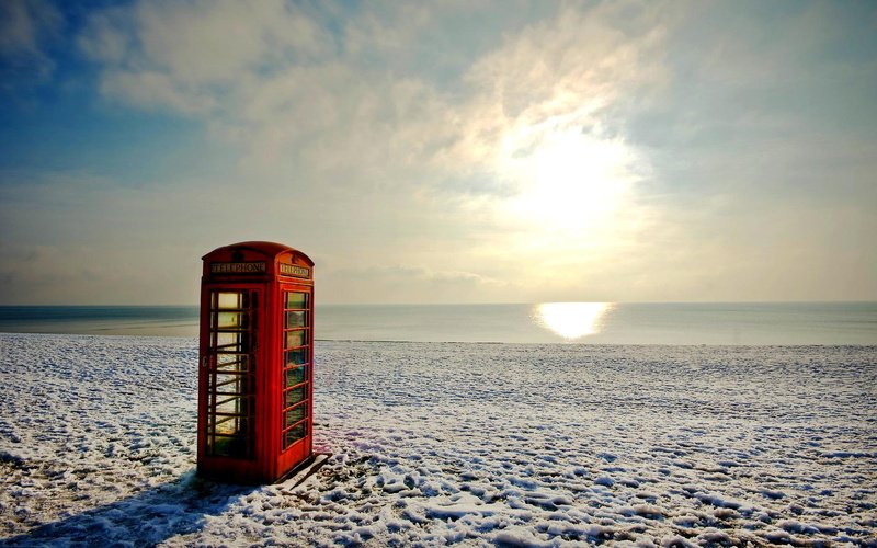 3d and abstract, phone, phone booth, beach, 1080P, booth, landscape