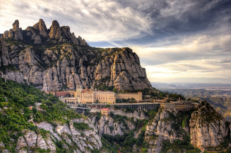 Spain, clouds, building, landscape, HDR, nature, 1080P, mountains