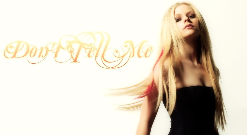 tell, 1080P, Avril Lavigne, young women, lavigne, fashion, don, teenager, beauty, blurred motion, one person, white background, hairstyle, dont tell me