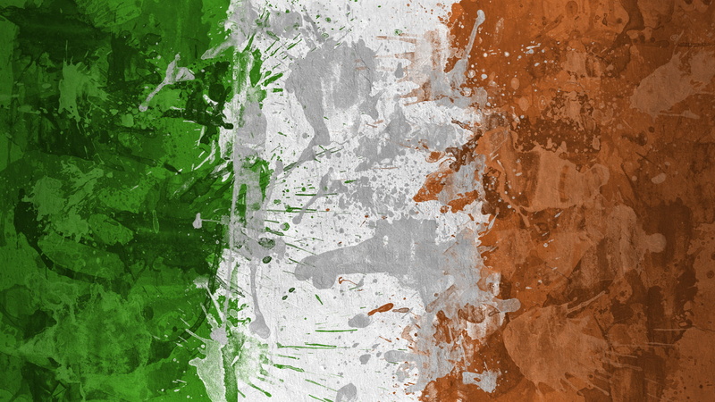 india, 1080P, Republic of Ireland, multicolored, illustration, Ireland, The Republic Of Ireland, flag, splatter, paint