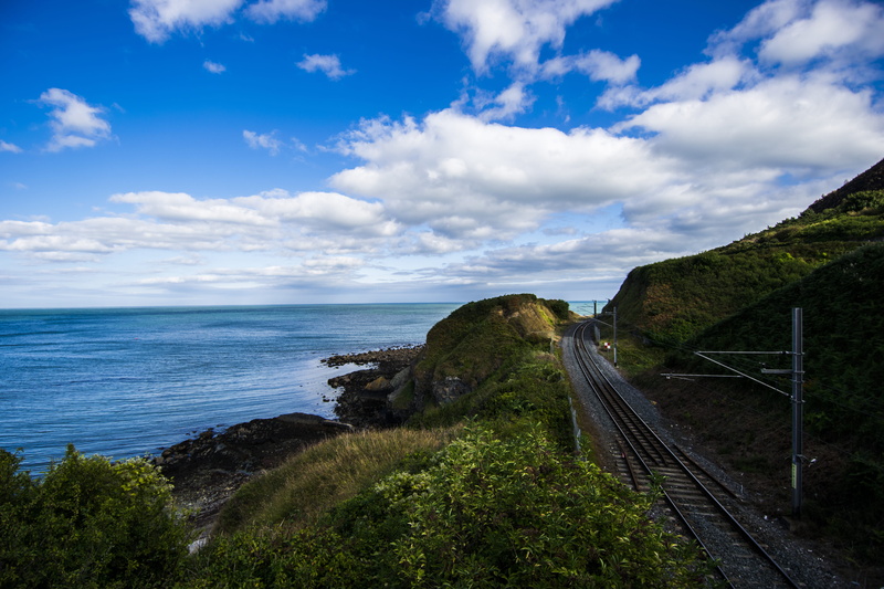 infinite, non-urban scene, tree, outdoors, beauty in nature, dublin, land, day, horizon over water, sea, water, idyllic, bray, no people, railway, horizon