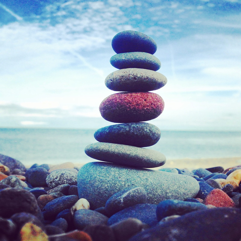 beach, bray, stone - object, tranquility, zen-like, sea, stack, nature, rock, stack rock, land, water, tranquil scene, stone, ireland, pebble, solid, stones