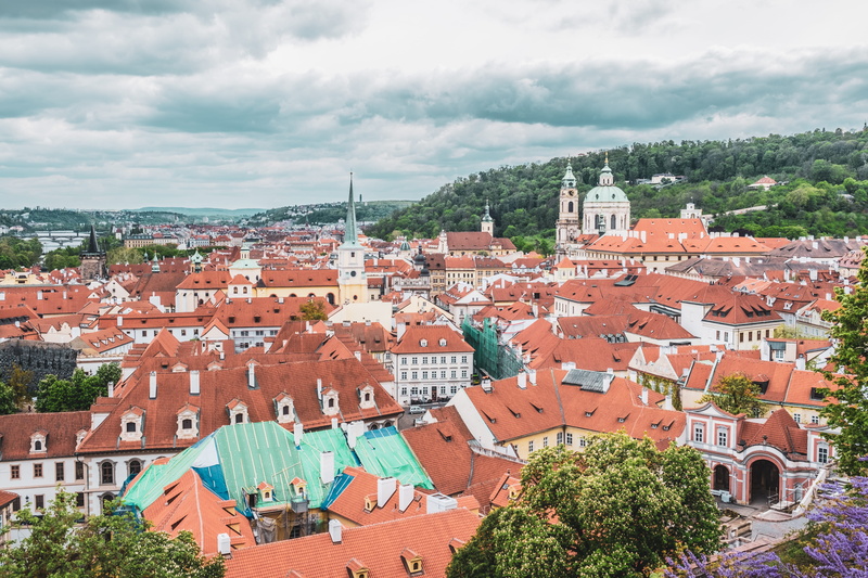 prag, weather, urban, built structure, settlement, cityscape, bridge, building, city, slope, crowded, travel, house, town, townscape, residential district