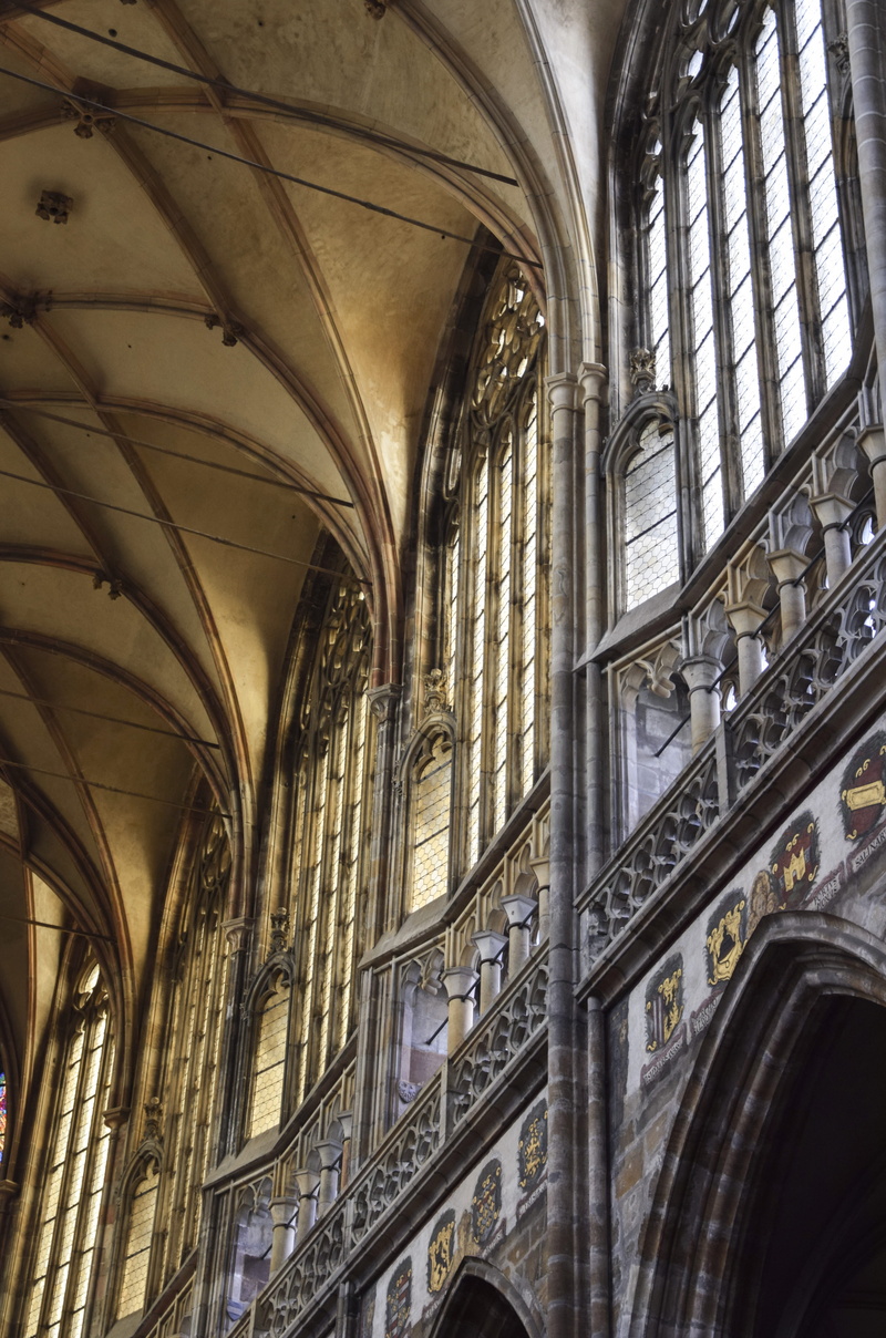 czechia, place of worship, travel, history, ceiling, old, vacation, romatic, praha, architectural column, st. vitus cathedral, architecture, building, light