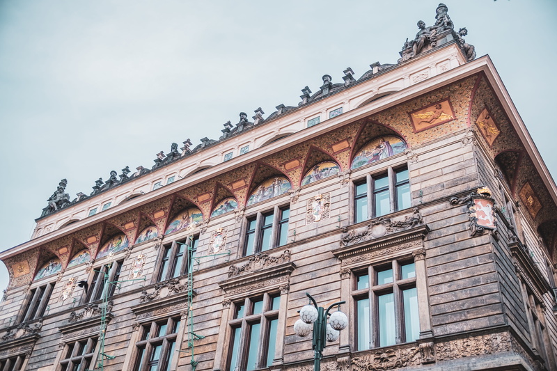 building exterior, low angle view, old, kid, shutter, office building, clear sky, bridge, old buildings, no people, architecture, window shade, history