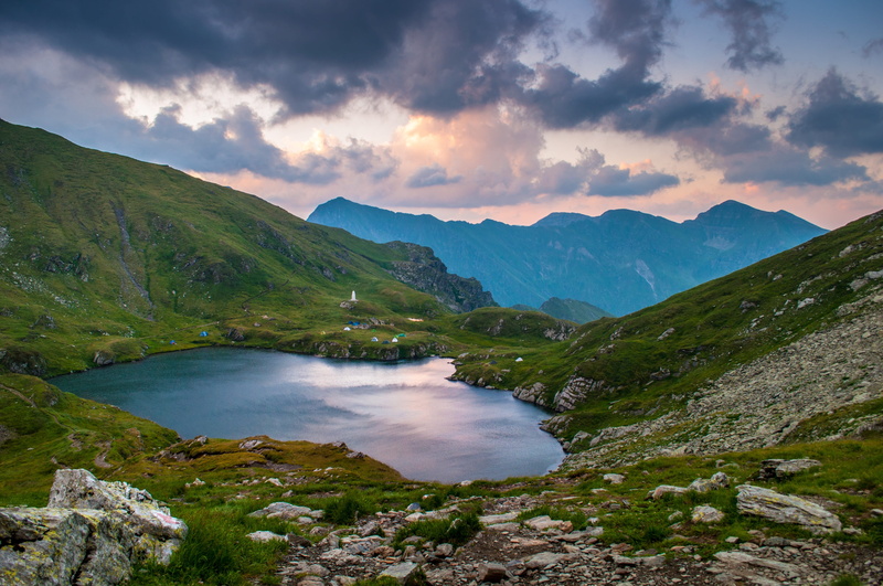 walking, tranquility, water, mountain, sport, nature, trip, mountain range, summer, leisure, idyllic, body, daytime, adventure, land, sky, vacation, outdoors