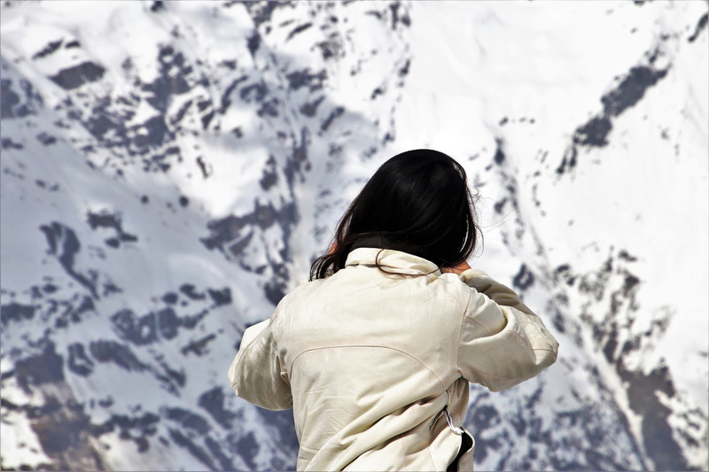 5K, hairstyle, view, women, hair, tourists, ice, jacket, snow, cold temperature, adventure, cold, landscape, panoramic, white, photography, fascination