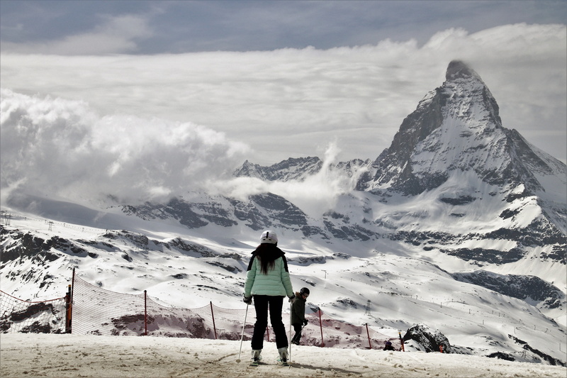 clothing, far view, the prospect of, mountain range, outdoors, mountain, girl, nature, adventure, beauty in nature, lifestyles, view, snow, snowy road