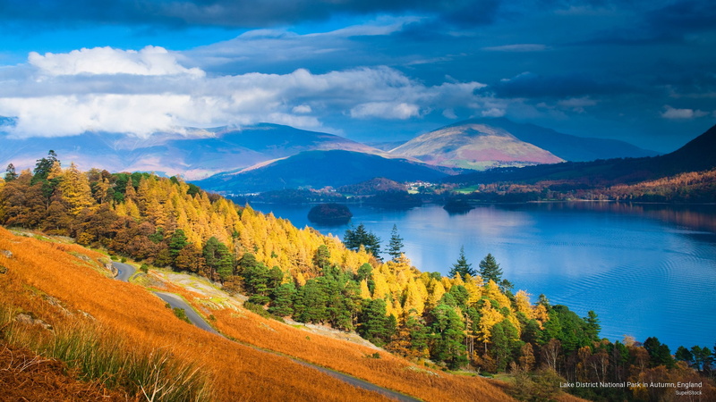 england, Fall, lake, district, 2K, autumn, park, national