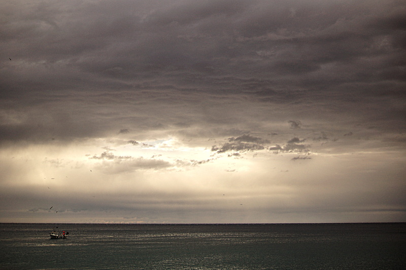 water, tranquility, travel, dusk, dramatic sky, horizon over water, horizon, tranquil scene, beauty in nature, scenics - nature, outdoors, boat, storm cloud