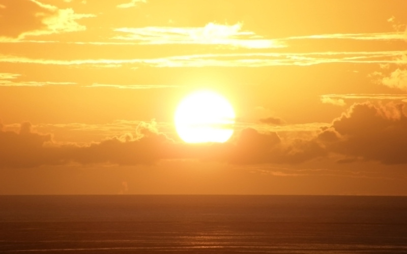 sunset, nature, breathtaking, sun, 2K, sea, ocean