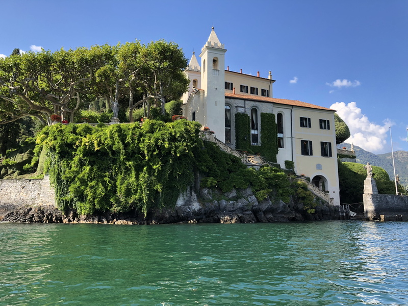 scenic, architecture, bank, plant, outdoors, film set, italy, waterfront, building exterior, tremezzo, relaxation, water, building, james bond, villa balbianello