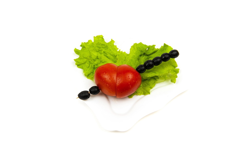 fruit, high angle view, dieting, kitchen, white background, delicious, heart, red, appetizer, diet, nutrition, indoors, black, gourmet, vegetable, ripe