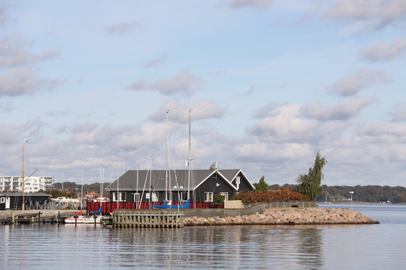 sky, sea, building exterior, nature, architecture, blue, residential district, port, clouds, built structure, luxury, denmark, clubhouse, water, 4K, day