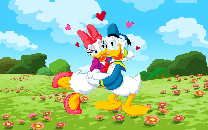 duc, hd, donald, 1080P, daisie, mobile, love, desktop, hearts, tablet, pc