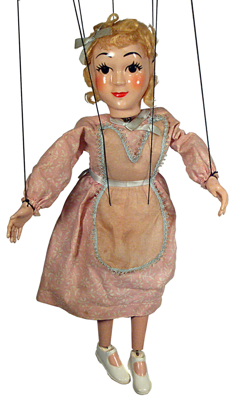 girl, one woman only, white, human, white background, youth, representation, adult, human representation, cut out, Puppet, female, theater, puppet, puppeteer