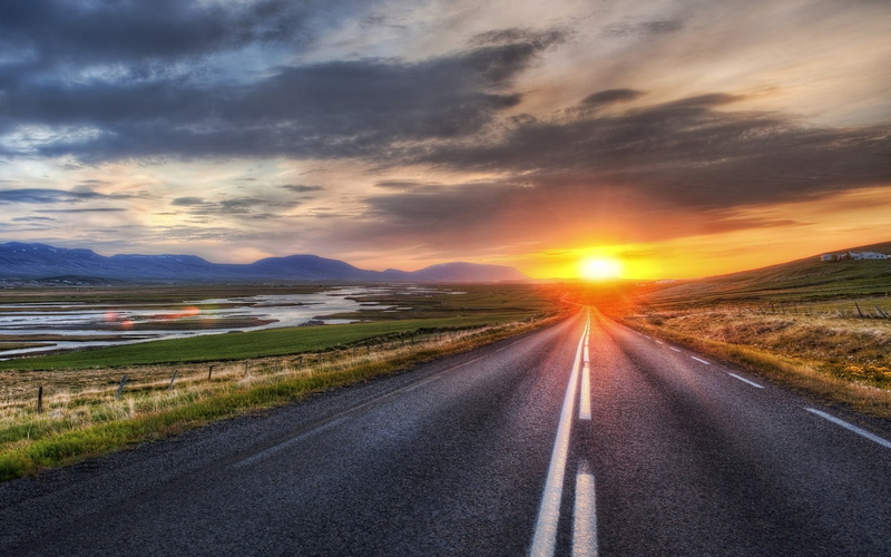nature, sunsets, Landscapes, Clouds, 720P, sunset, hd, art, roads