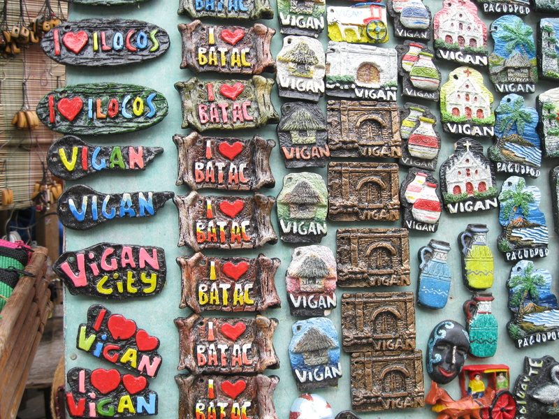 text, human representation, tourism, retail, variation, Philippines, choice, Ilocos, large group of objects, arrangement, travel, in a row, no people, Vigan