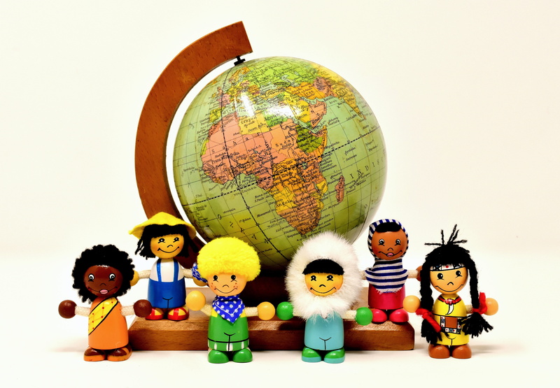 space, together, friendship, figures, different nationalities, figure, representation, group of people, wood, creativity, human, toys, indoors, game characters