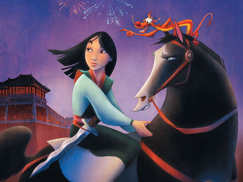 one Person, young women, young adult, mulan, cartoon, riding, people, red, group of animals, water, sea, asia, animal wildlife, beautiful, fish, real people