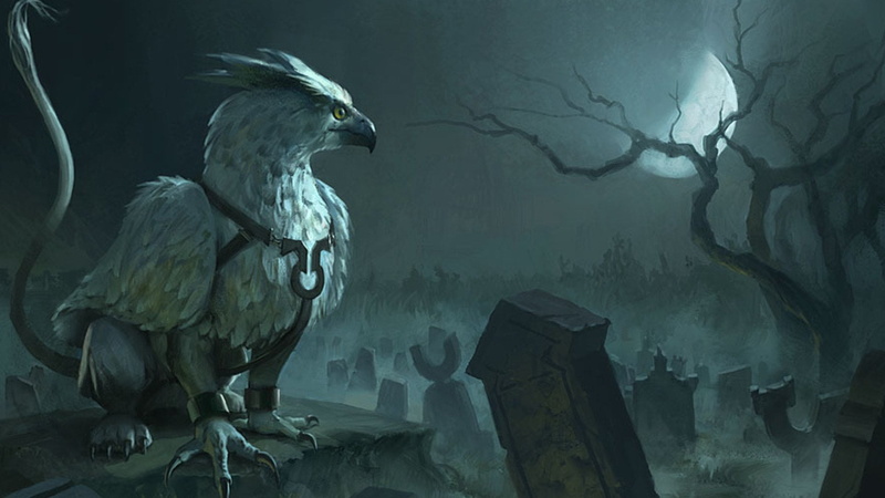 tree, Griffin, Creature, one animal, animal wildlife, perching, Griffon, vulture, dark, animals in the wild, outdoors, no people, night, bird, water, 1080P