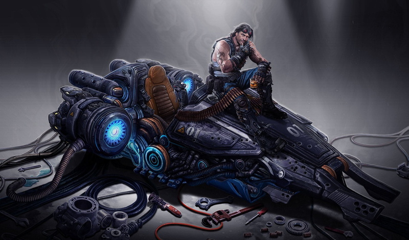 the vulture, StarCraft, 1080P, vulture, strategy, art, Raynor