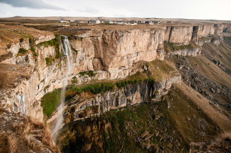 rock formation, plateau, mesa, non-urban scene, panoramic, dagestan, 4K, tranquil scene, village, physical geography, scenic, eroded, travel destinations