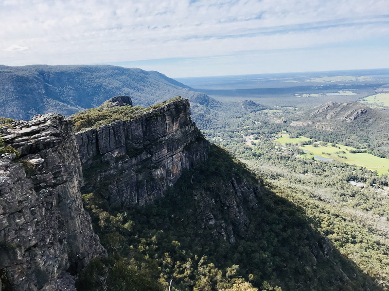 road, the grampians, landscape, bellfield, land, rock, mountain range, nature, victoria ranges, tranquil scene, valley, scenery, rock formation, solid