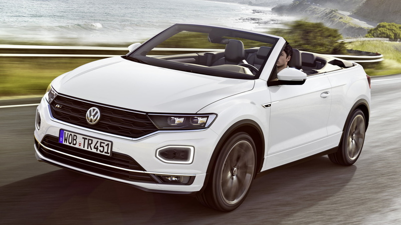 Volkswagen, Crossover Car, White Car, Subcompact Car, 1080P, Convertible, SUV, Car, Volkswagen T-Roc R-Line