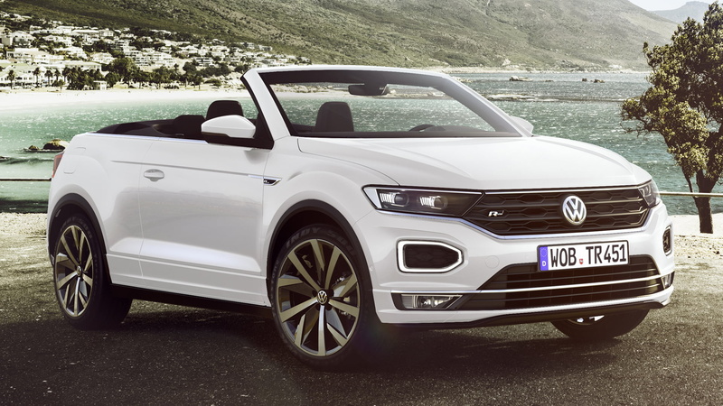 White Car, 1080P, Volkswagen, Convertible, Crossover Car, SUV, Volkswagen T-Roc R-Line, Car, Subcompact Car
