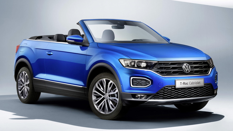 SUV, Crossover Car, Blue Car, Subcompact Car, Convertible, 1080P, Volkswagen T-Roc, Car, Volkswagen