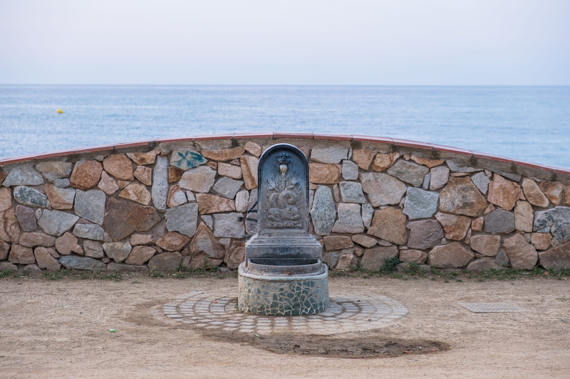 catalunya, architecture, day, solid, built structure, mediterranean, nature, horizon, beach, horizon over water, stone wall, tranquility, sea, no people