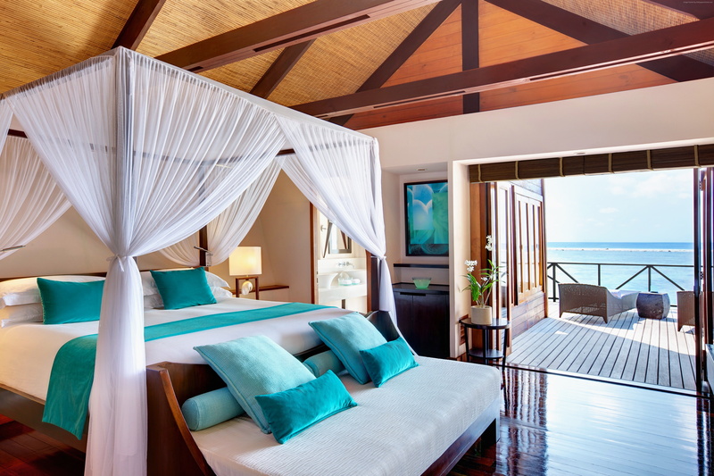 absence, bed, vacation, travel, luxury, home showcase interior, furniture, curtain, modern, ceiling, Maldives Water Villa, hotel room, seat, Lux, domestic room