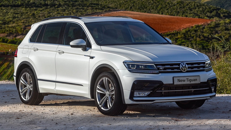 Compact Car, SUV, Car, Volkswagen, Volkswagen Tiguan R-Line, White Car, Crossover Car, 1080P