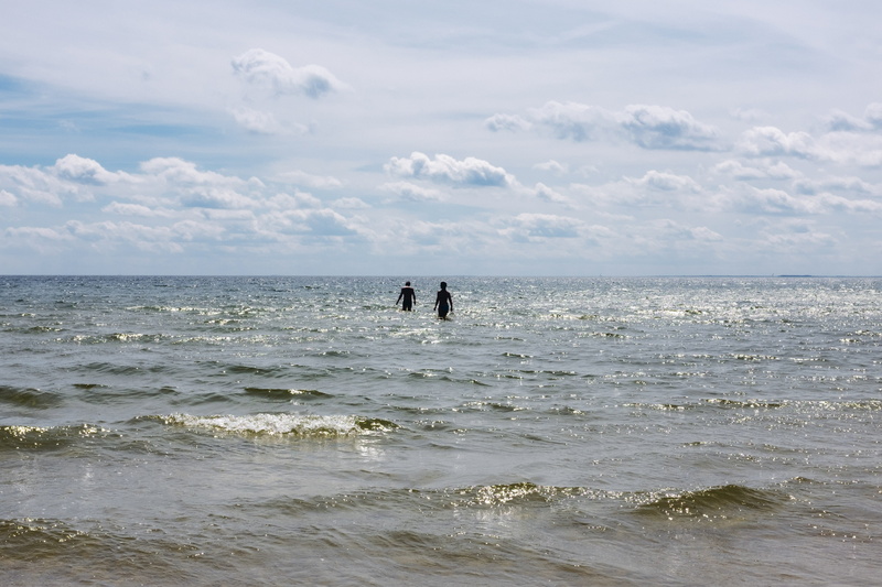 green, background, active, white, baltic, real people, swim, bright, mecklenburg-western, trees, cloud - sky, clouds, shore, blue, adult, sport, beach
