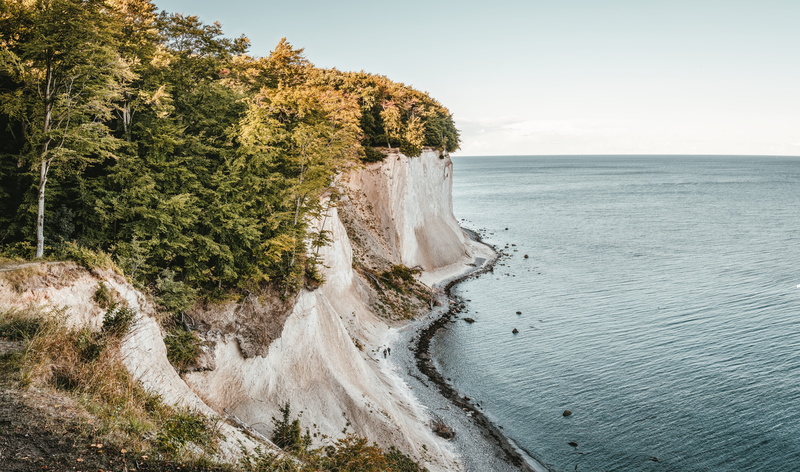 tranquility, limestone, recovery, no people, non-urban scene, sky, scenics - nature, land, white cliffs, forest, growth, baltic sea, nature park