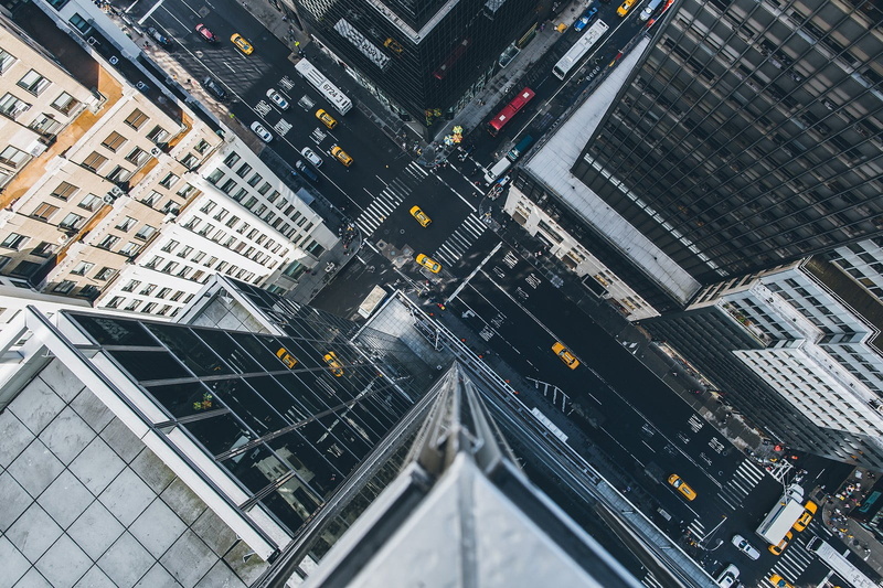 taxi, modern, built structure, road, outdoors, car, heights, architecture, city, transportation, street, traffic, land vehicle, no people, cityscape, 720P