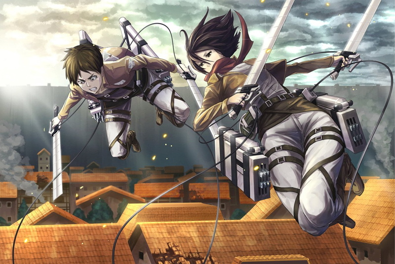 technology, 720P, lighting equipment, digital, Anime, transparent, attack, sunlight, Attack On Titan, representation, Mikasa Ackerman, low angle view