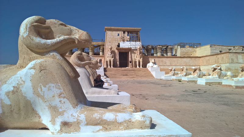 stone material, travel, archaeology, ancient, land, replica, outdoors, architecture, cleopatras palace, 2K, statue, the past, travel destinations, sculpture
