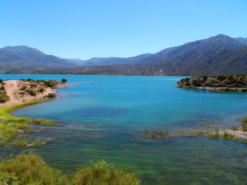 plant, mendoza, patagonica, wines, sky, day, tranquility, non-urban scene, 2K, mountain range, lake, blue, copy space, nature, clear sky, argentina, argentinean lake