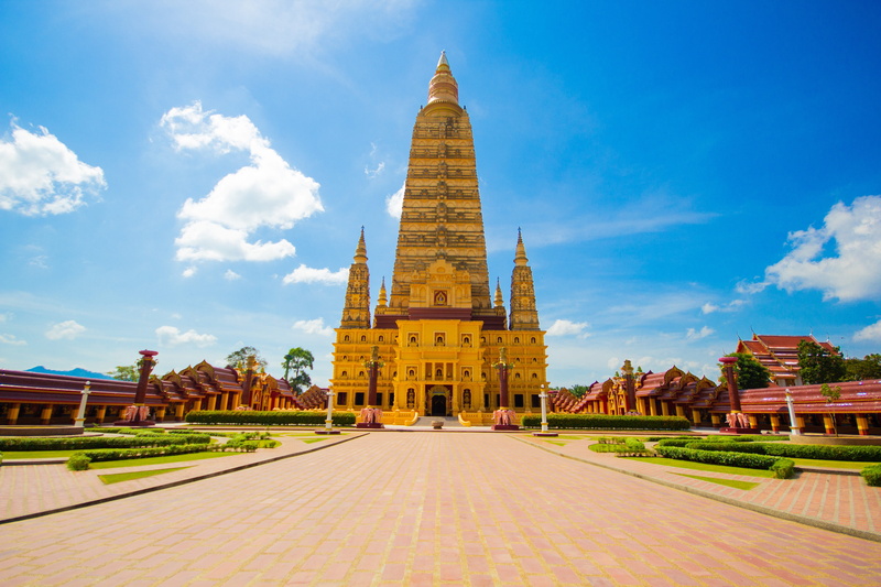 old, sky, built structure, nature, history, architecture, tower, religion, krabi, cloud - sky, 5K, outdoors, buddhist temple, day, spire, the past, building