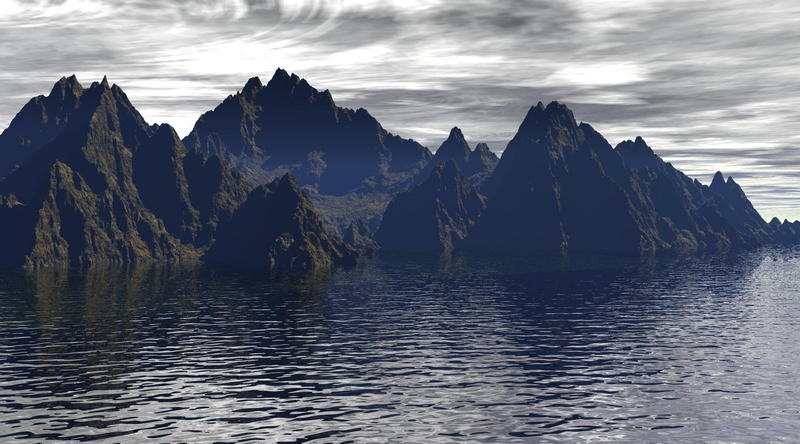 oceans, bryce, 1080P, dreamy, 3d and abstract, islands, isl, landscapes